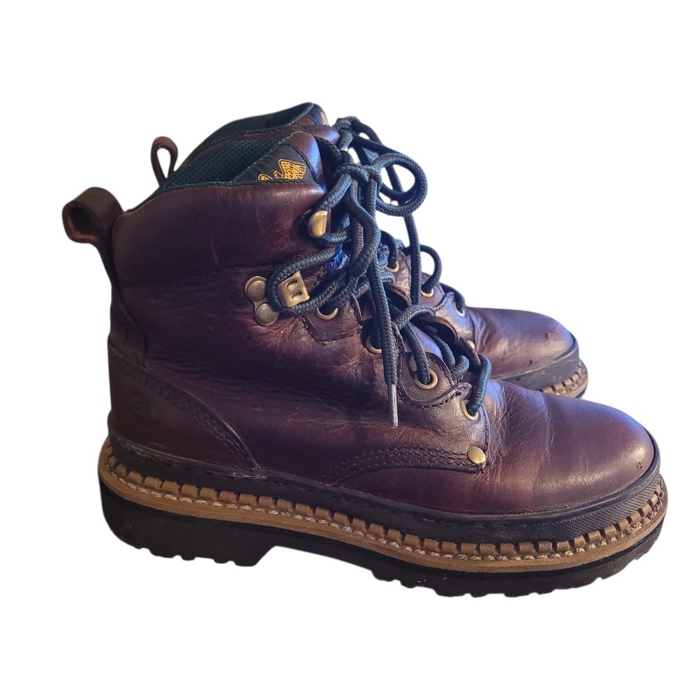 Georgia Giant Womens Leather steel toed work boots  - 6.       D38 - Picture 2 of 12